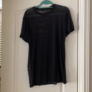 Topshop see through black tshirt